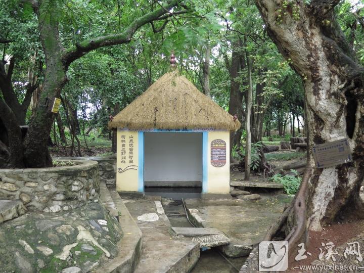 “青天商大人命”碑就立于者嘎村的千年古井旁。